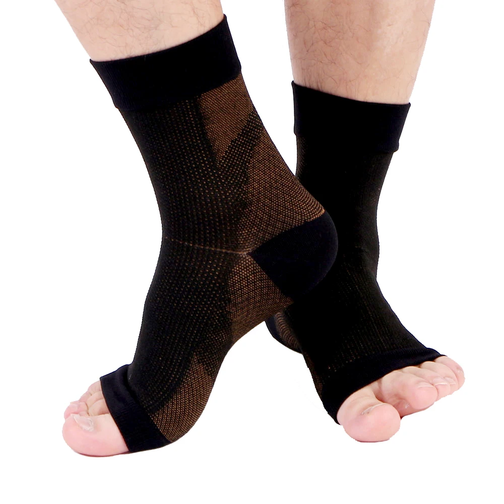 1 Pair Copper Compression Recovery Foot Sleeves,Plantar Fasciitis Socks for Arch Pain,Reduce Swelling & Heel Spurs, Ankle Sleeve