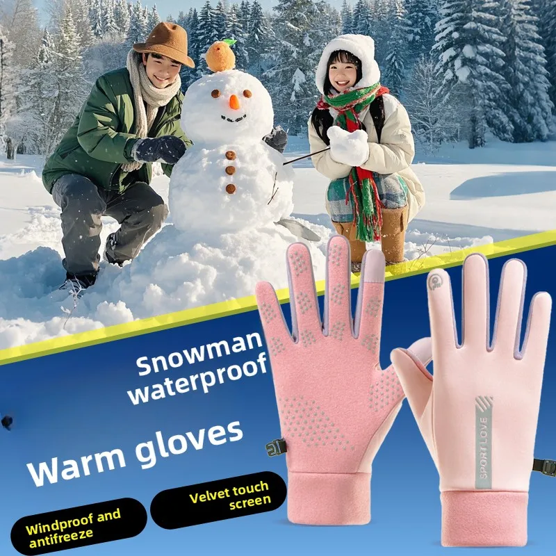 

Fce Lined Snow Gloves Touchscreen ible Windproof Waterproof for Building Snowmen Skiing Outdoor Activities