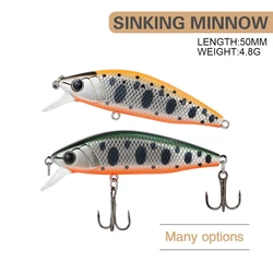 5cm 4.8g Fishing Lure Micro Minnow Wobbler Long Shot Sinking Artificial Hard Bait Jerkbait Swimbait Mini Stream Trout Bass Bait