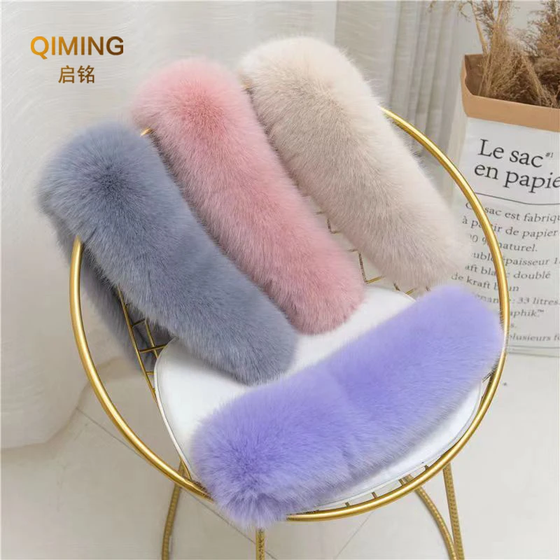 Faux Fur Scarf Women Winter Fake Fur Collar Hood Decor Shawl Multicolor Women Winter Womens Scarves Man Parkas Coat Fur Collar