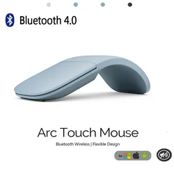 Folding Bluetooth Wireless Mouse Foldable Ultra Thin Arc Touch Mouse Slim Silent Optical Mause For Microsoft PC Laptop Tablet