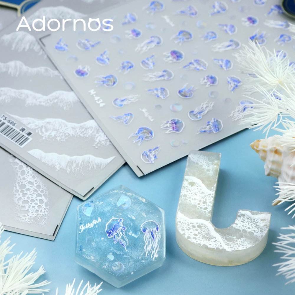 1Sheet Ocean Resin Sticker Epo - Resin Ocean Wave Mold review and price