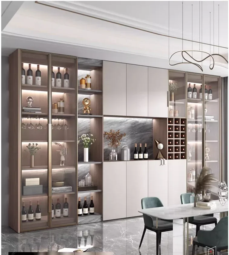 Integrated wine cabinet, modern minimalist living room, multifunctional tea cabinet, dining room storage cabinet