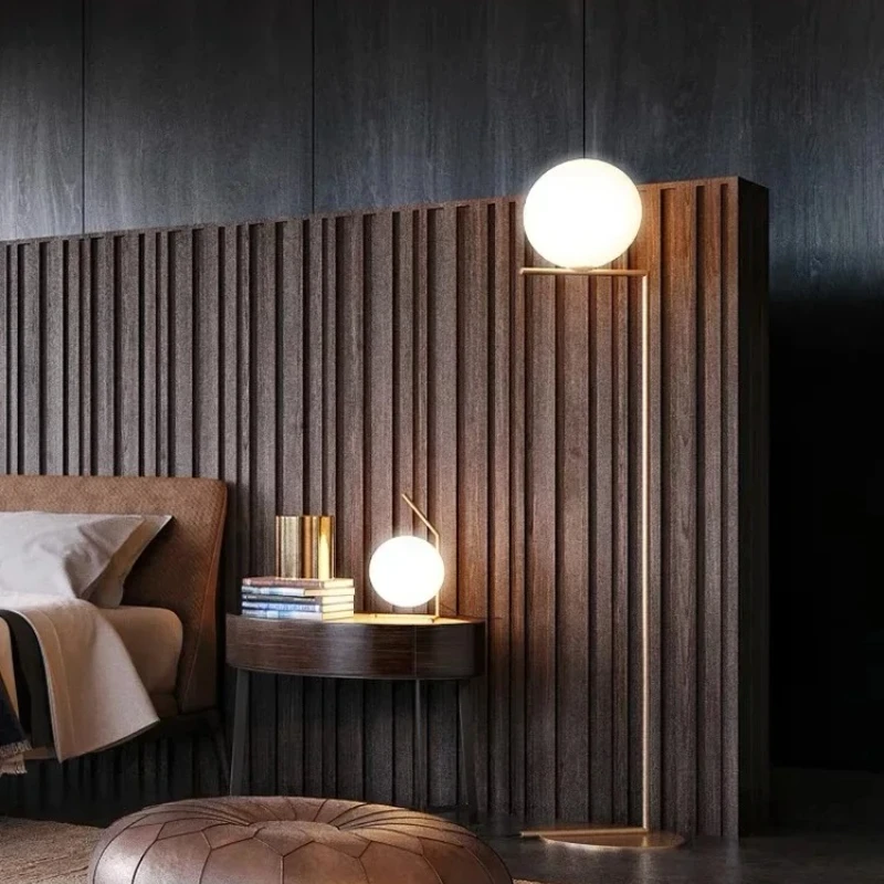 

Modern Glass Ball floor lamps table lamp night light Nordic Simple Bedside Desk Home Decor LED Lustre Chandelier Light Lamparas