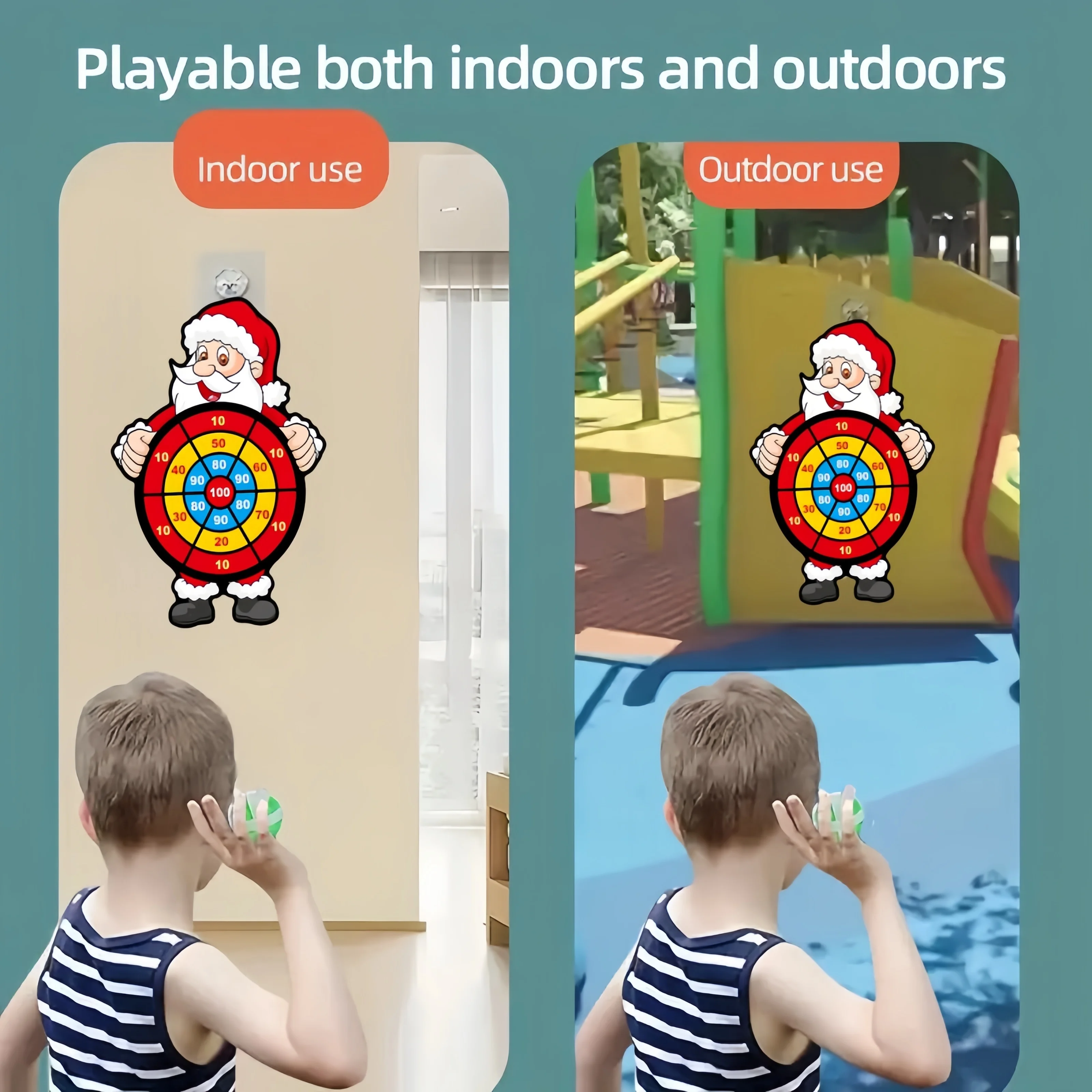 Christmas Themed Sticky Balls Target Ball Play Set - Perfect for Indoor and Outdoor Play Ideal Gift for Birthday Christmas