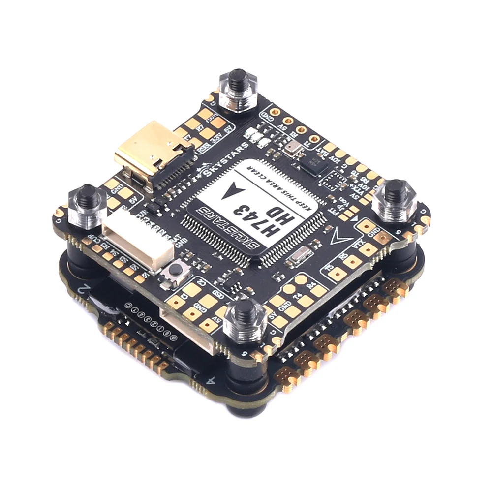 SKYSTARS H743 HD Flight Controller Single Gyro H7 X8 Betaflight With OSD & KO60 60A AM-32 128K 4IN1 ESC for FPV drones