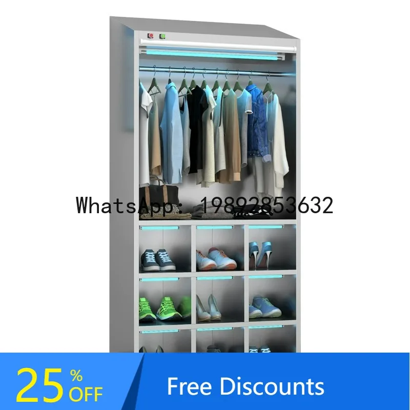 YFY Stainless Steel Slanted Top Locker Dust-Free Sterile Cleanroom Wardrobe Multi-Compartment Shoe Cabinet for Employees