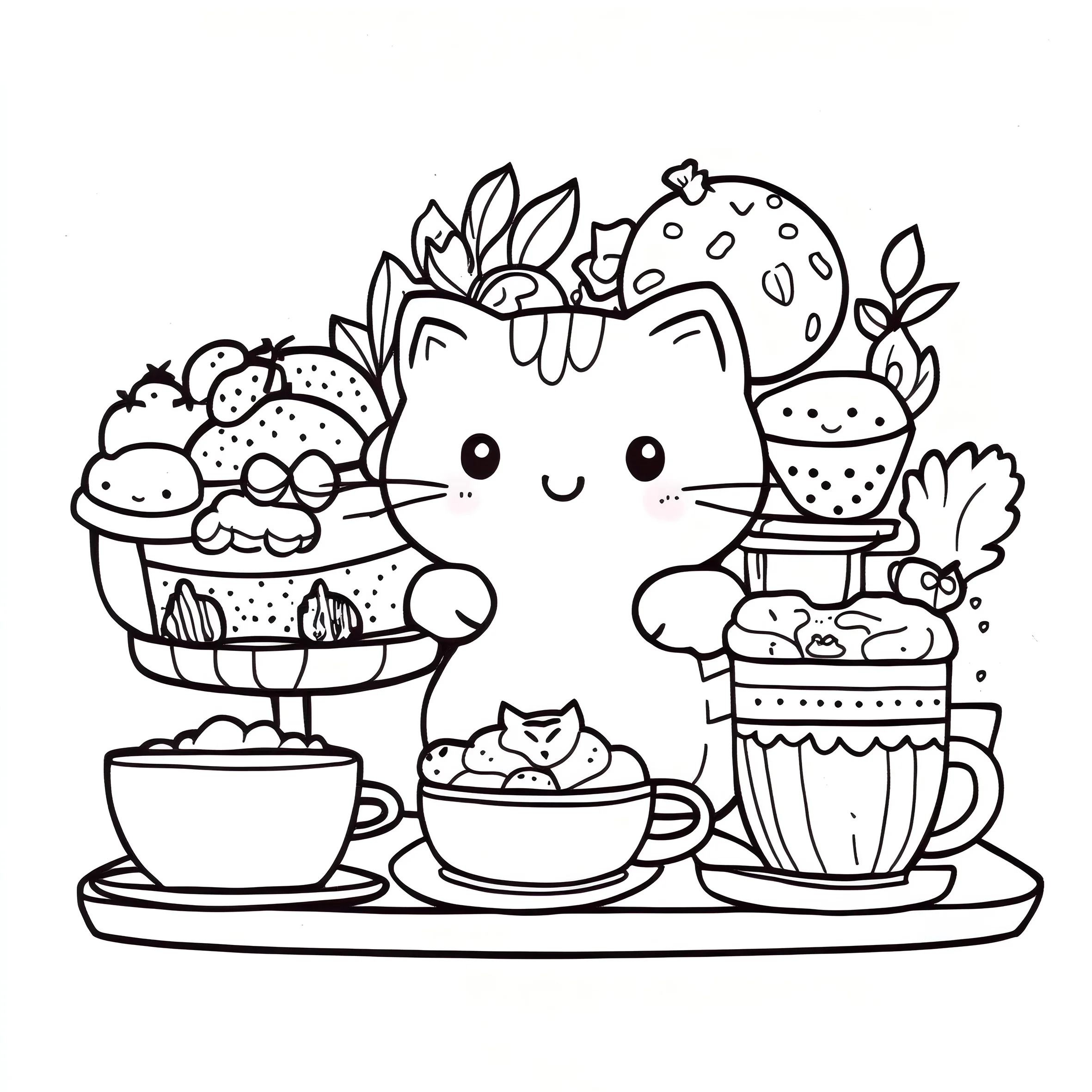 COZY CAT Bold-easy Patterns Coloring Book for Adults Cute Drawing Book Perfect Gift for Party and Birthday