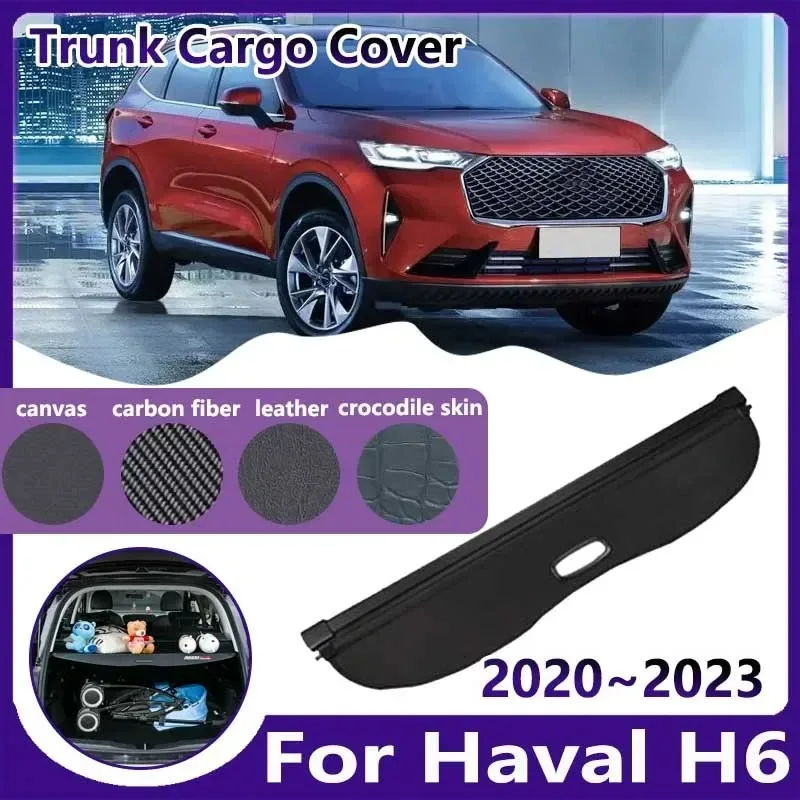 

For Haval H6 2020~2023 GWM H6S MK3 Car Trunk Curtain Cargo Covers Luggage Rear Boot Tray Privacy Screen Retractable Accessories