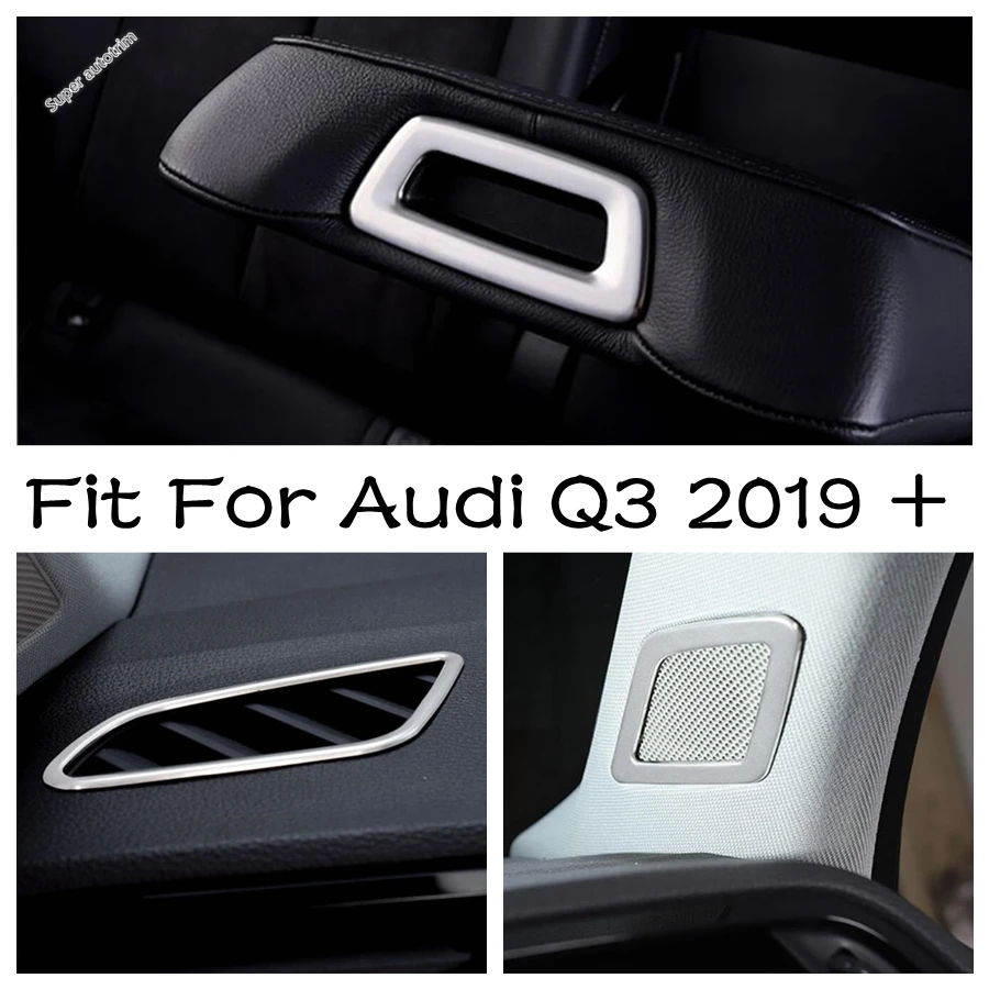 

Car Pillar A Speaker Audio / Armrest Box Button Sequins / Dashboard Air Conditioning AC Vent Cover Trim For Audi Q3 2019 - 2024