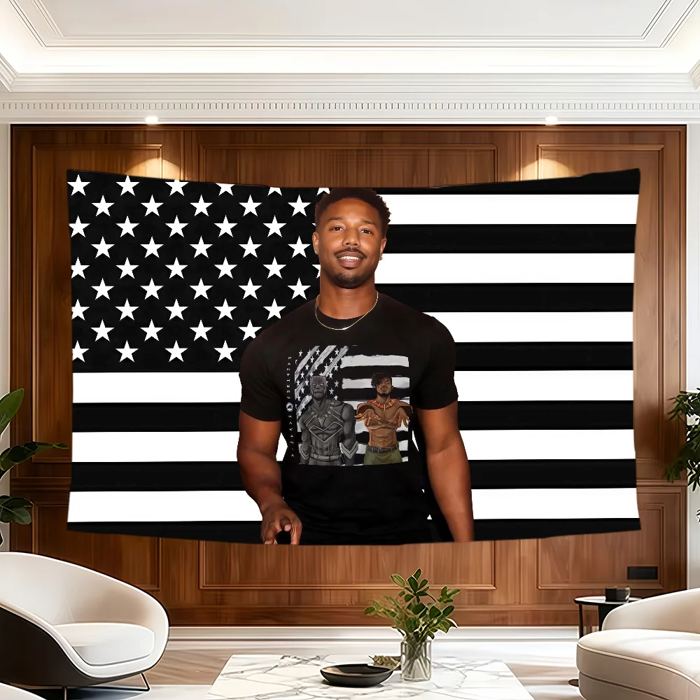 Actor M-Michael B Jordan flag Room Decoration Wall Tapestry Hanging Aesthetic Bedrooms Advertising Banner