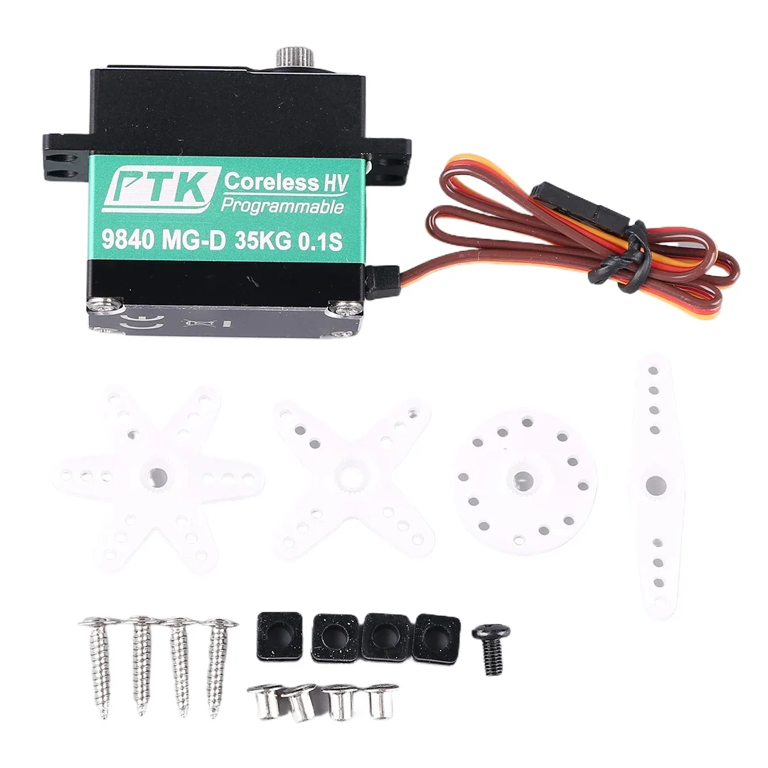 PTK 9840MG-D 25kg Brushless Servo 0.05s HV Digital for 3D RC Aircraft (Programmable, Metal Gear)