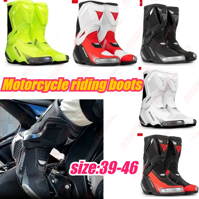 Motorcycle Riding Boots Protective Locomotive Shoes Off-road Racing Motorcycle Travel Anti-skid and Anti-drop Riding