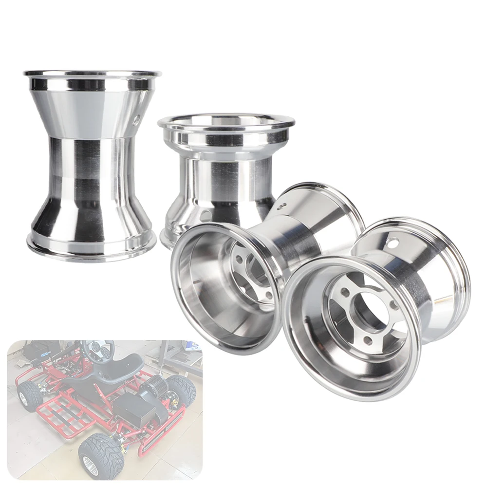 

4pc/lot 5" Kart 10x4.50-5 125mm Front 11x7.10-5 Rear 180mm Wheel Hub 5 inch Go-kart 4 Wheeler Drift Car Aluminium Alloy Rims