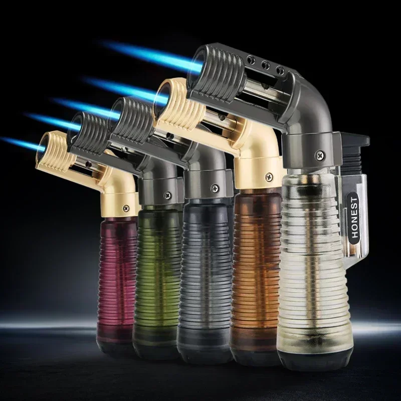

2025 New Welding Torch Gun Jet Lighter Butane Gas Cigars Pipe Accessories Windproof Inflatable Spray Gun Lighters Men's Gadgets