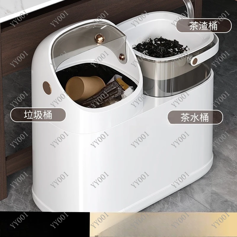 

Tea Waste Bucket Dry Wet Separation Design Household Tea Residue Container Tea Table Storage Accessory