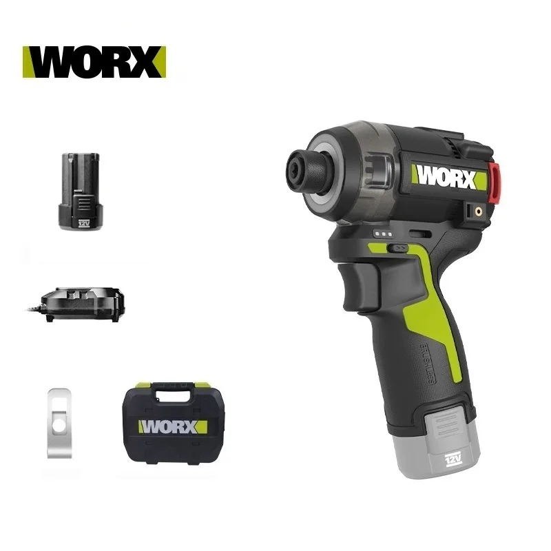 Worx wu138 0il pressão sem escova furadeira de impacto sem fio 12v 50nm 1300rpm 4000bpm embreagem inteligente profissional furadeira elétrica