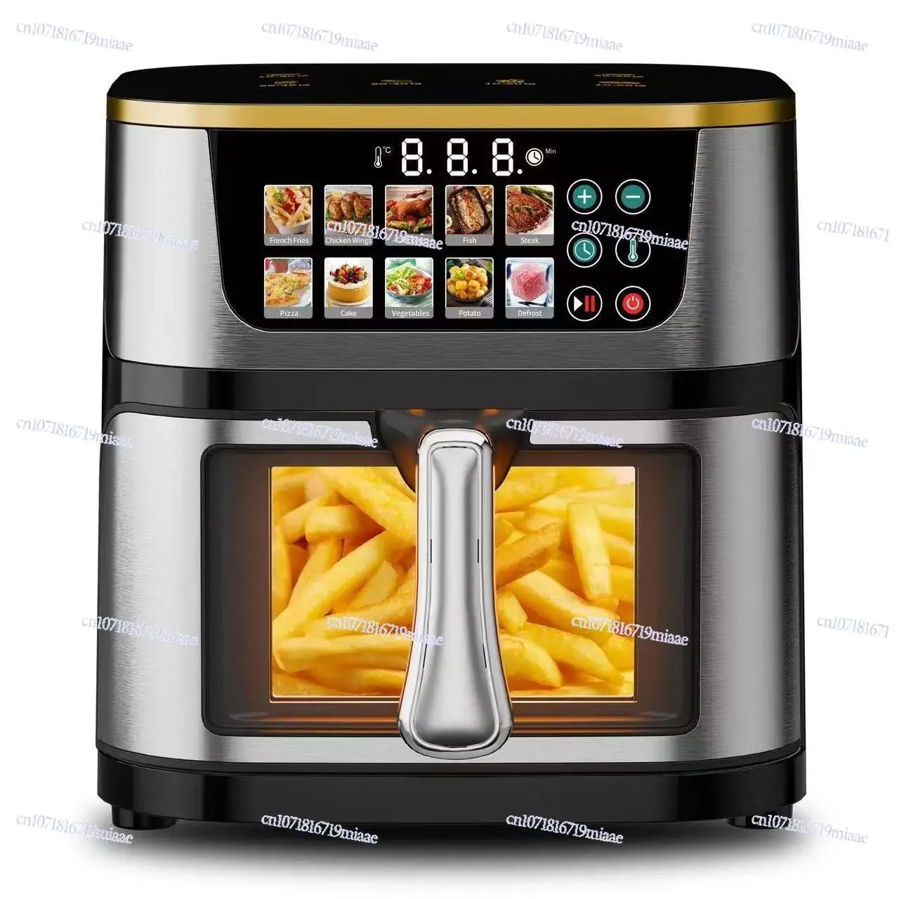 

Multifunctional Electric Oven 10L Capacity Visual Smart Home Automatic Air Fryer Metal Liner