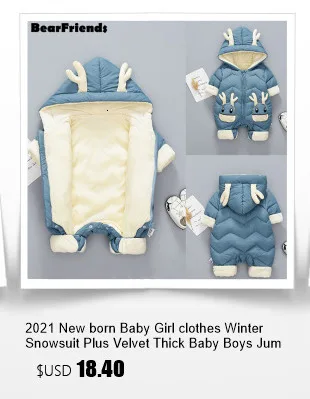 30 Winter-Babykleidung Verdickter Warmer Strampler Plus Fleece-Jumpsuit Schneeanzüge Mädchen Jungen Kapuzenjacken Skianzüge Kindermantel Oberbekleidung – Detail 5