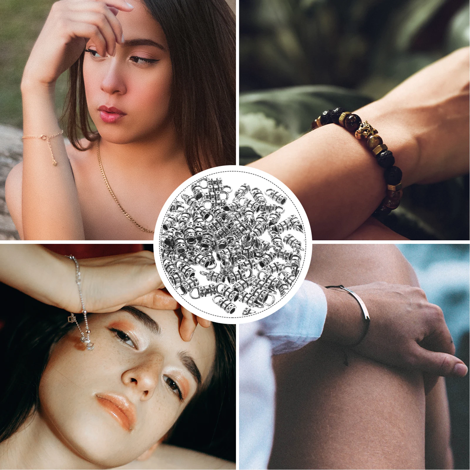 

100 шт., сплав, сделай сам, винтажное ожерелье-ведро, застежка, браслет, ремешок, пряжка, изготовление ювелирных изделий, соединительная застежка, аксессуар