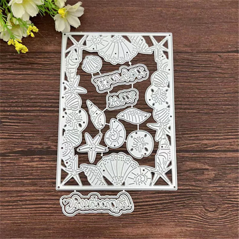 Under the Sea background Metal Cutting Dies Stencils For DIY Scrapbooking Decorative Embossing Handcraft Template