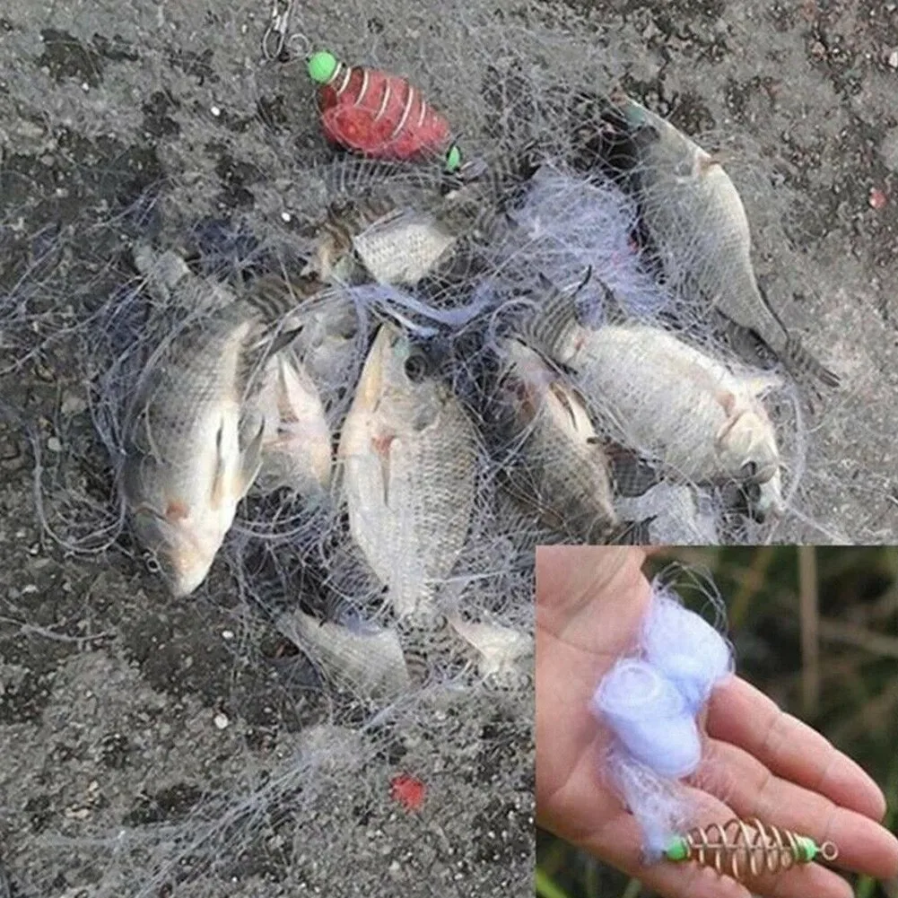 Portable Copper Spring Shoal Fishing Net Mesh Suitable for Catching Fish Less Than 1 Tael Includes Luminous Beads