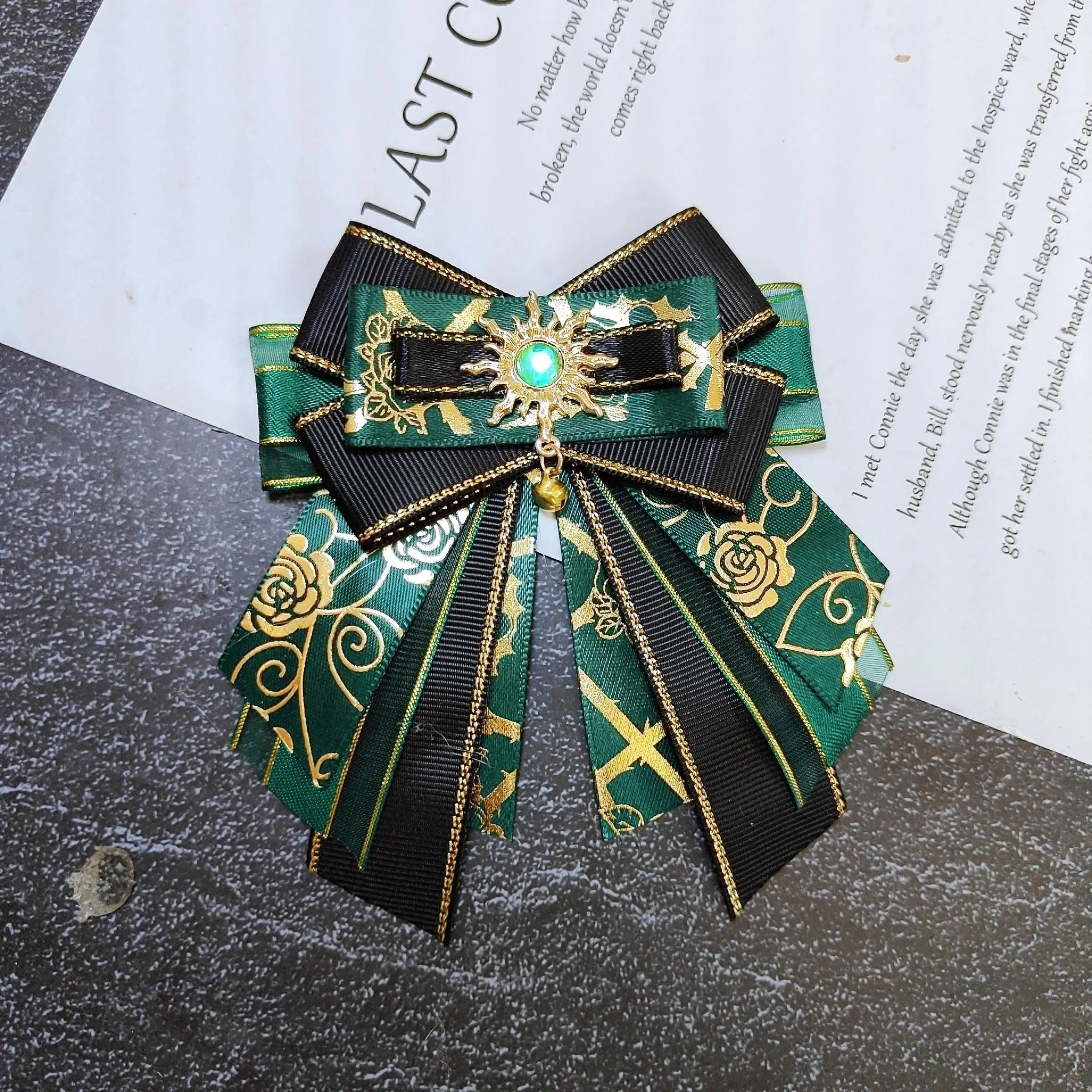 Lolita Bow Tie Fashion Original Design Handmade Jewelry Korean Women's Suit Shirt Skirt Collar Flower Pins Clips Gifts for Women