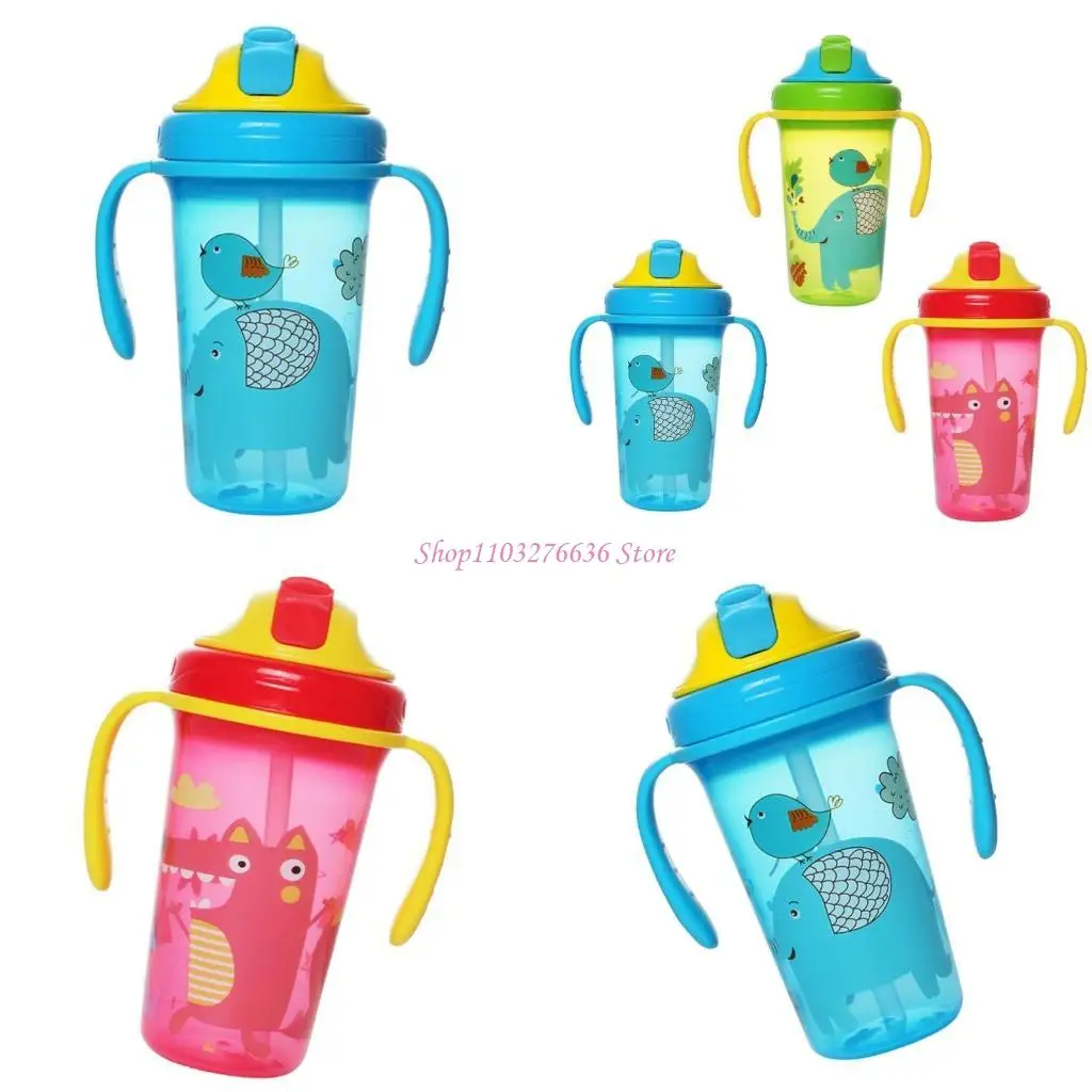 

R6FD Easy Grip Toddler Training Sip Cup No Spill Large Capacity Twin Handle Baby Leaning to Drink Cup for Over 6 Months