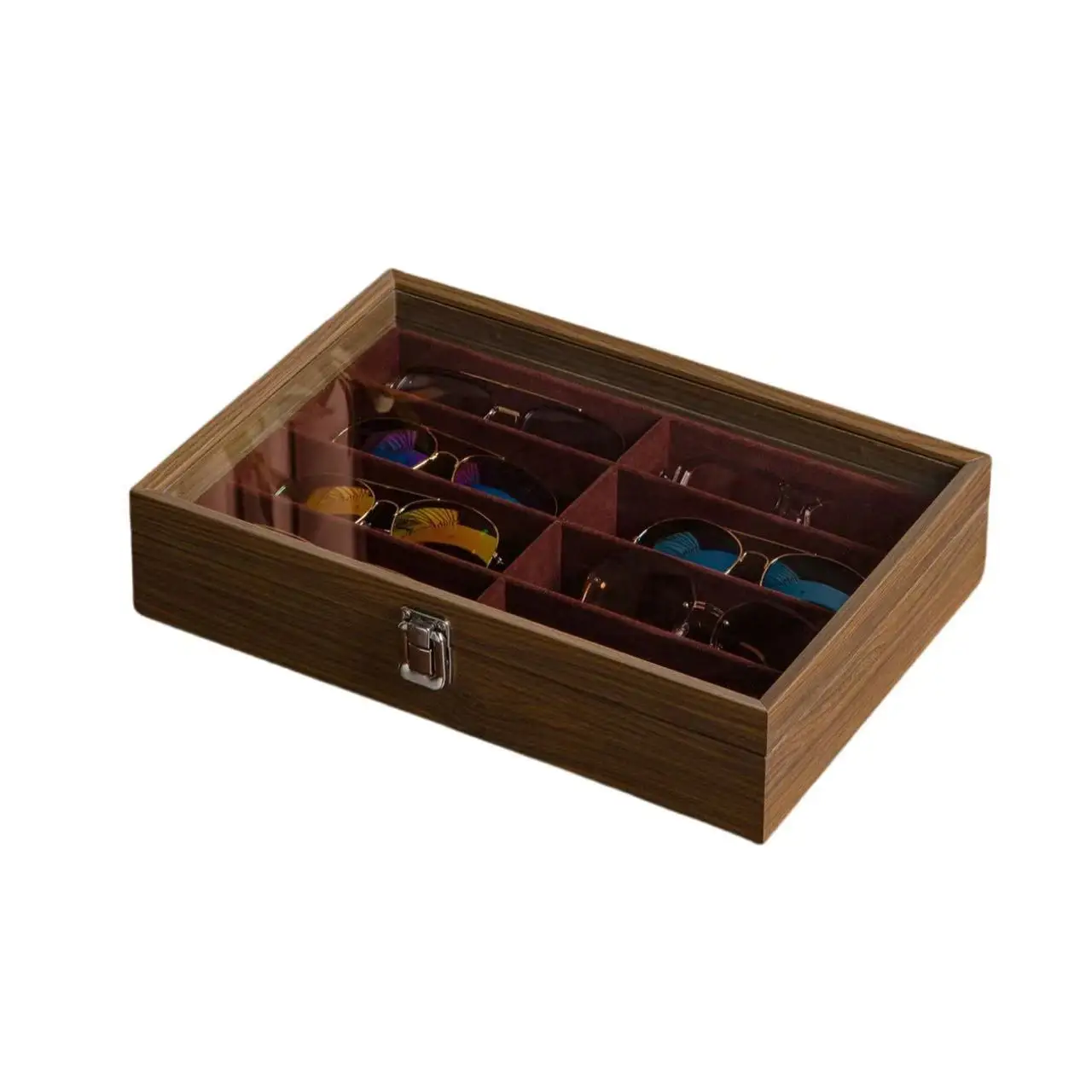 

Glasses storage box, multi-grid sunglasses storage box, household, large capacity