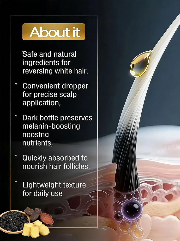 تتغذى بصيلات الشعر، ويختفي الشيب! شعر أسود خلاب يبهر الجميع!