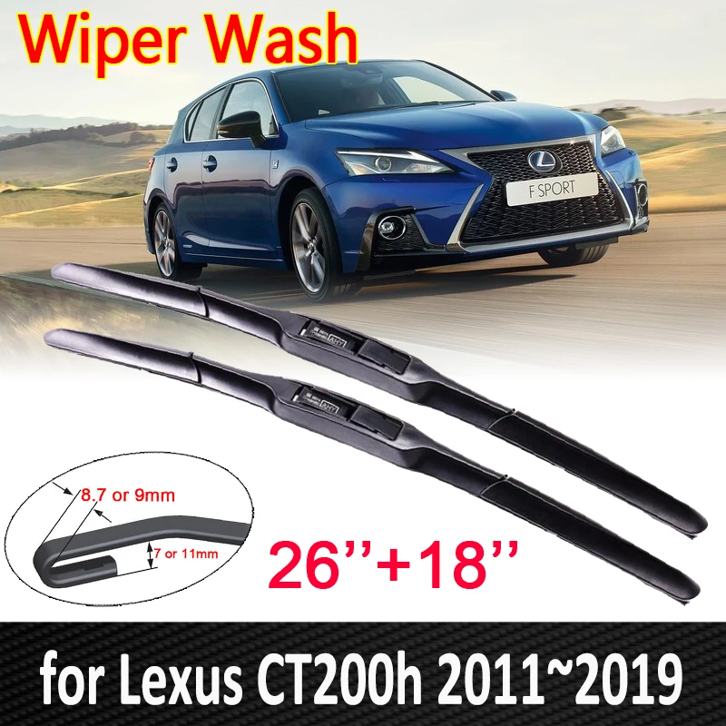 for Lexus CT200h CT 200 200h F Sport 2011~2019 Car Wiper Blades Windshield Wipers Brushes Car Accessories 2015  2016 2017 2018