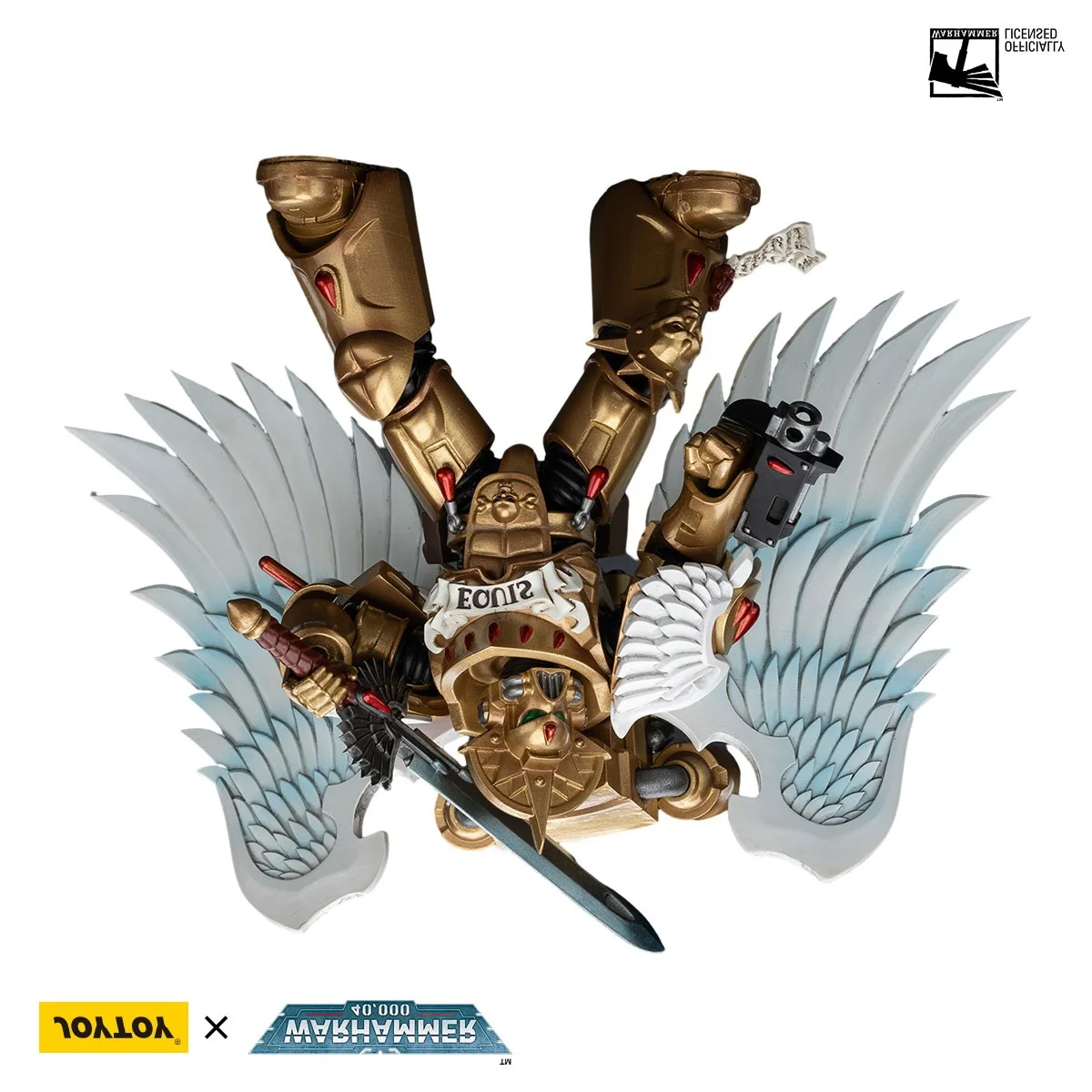 

JOYTOY Warhammer 40K Blood Angels Sanguinary Guard With Encarmine Sword 2 Action Figures Doll Collection Gift Decoration Toys