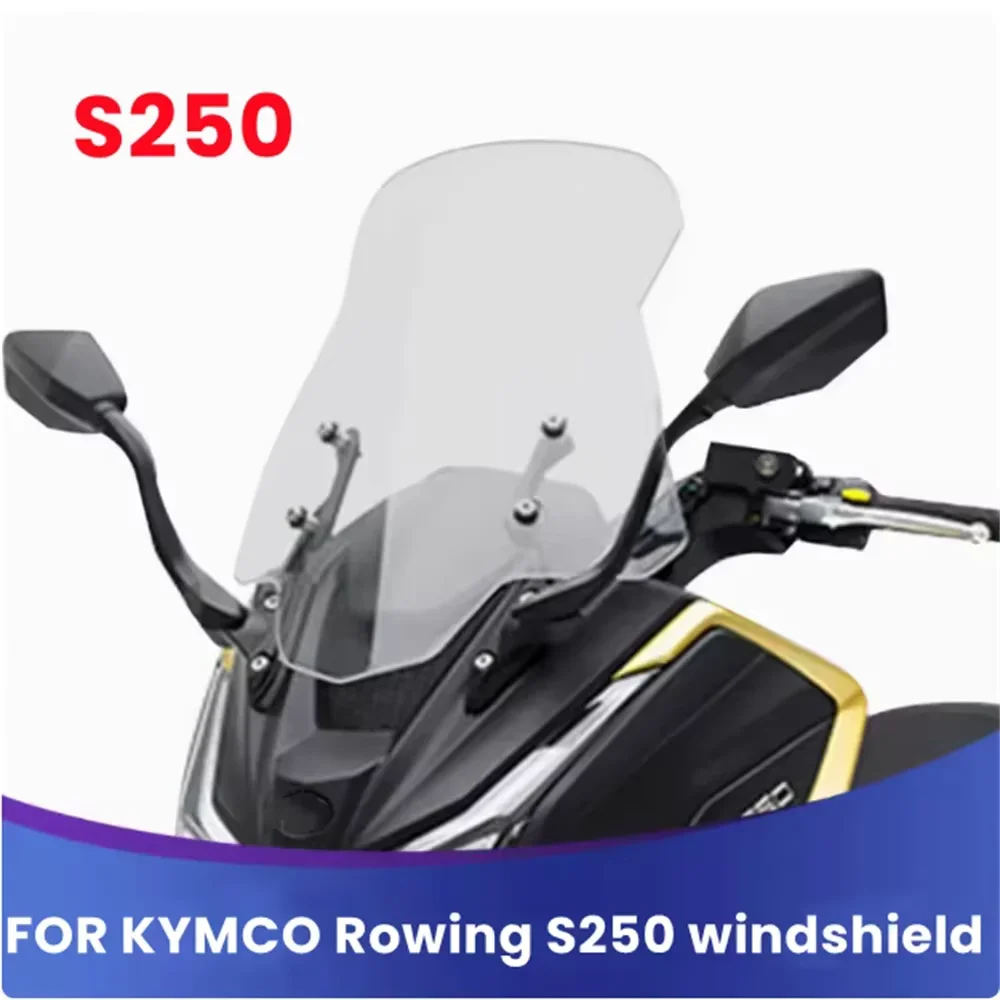 FOR Upgraded Touring Windscreen for Kymco Xciting S250 CK250T & S350 - Enlarged Coverage Wind Shield Scratch Resistant  R Design