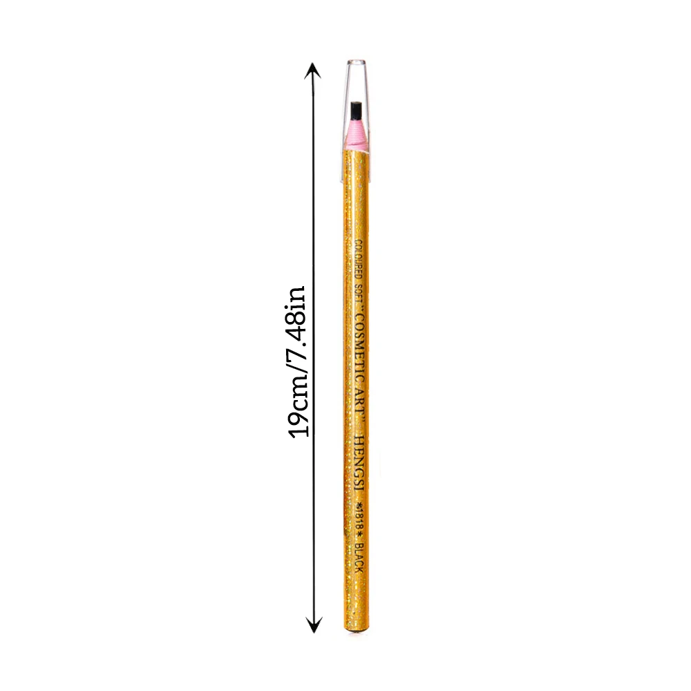 6 uds/3 uds HENGSI láser dorado impermeable de larga duración lápiz de cejas, antisudor, representación de Color Natural, diseño de desgarro