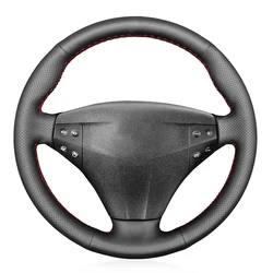 Black Faux Leather Car Steering Wheel Cover For Mercedes-Benz C-Class W203 Kompressor 2001-2006