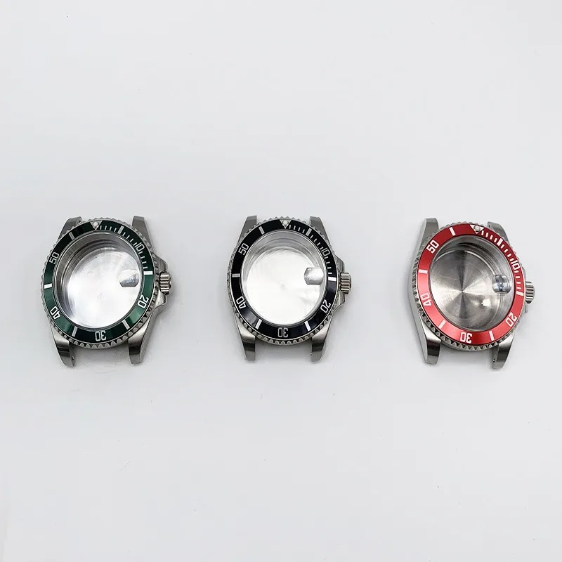 

Watch case substitute black stainless steel case mechanical watch assembly accessories 2813/8215 movement