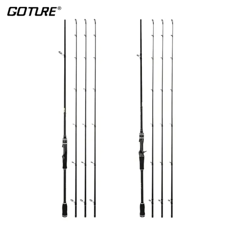 

Goture Master Fishing Rod ML+M+MH Three Tips Spinning Casting Rods 1.8m 2.1m 2.4m 2 Section Carbon Fiber Portable Bass Rods 2024