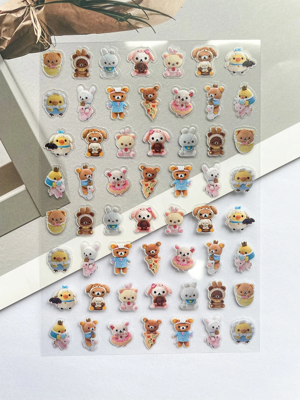 Mini Kawaii Rilakkuma Pvc Poster Goederen Stickers Nail Art Aanpasbare Diy Wenskaart Mobiele Telefoon Case Laptop Vriend Geschenken