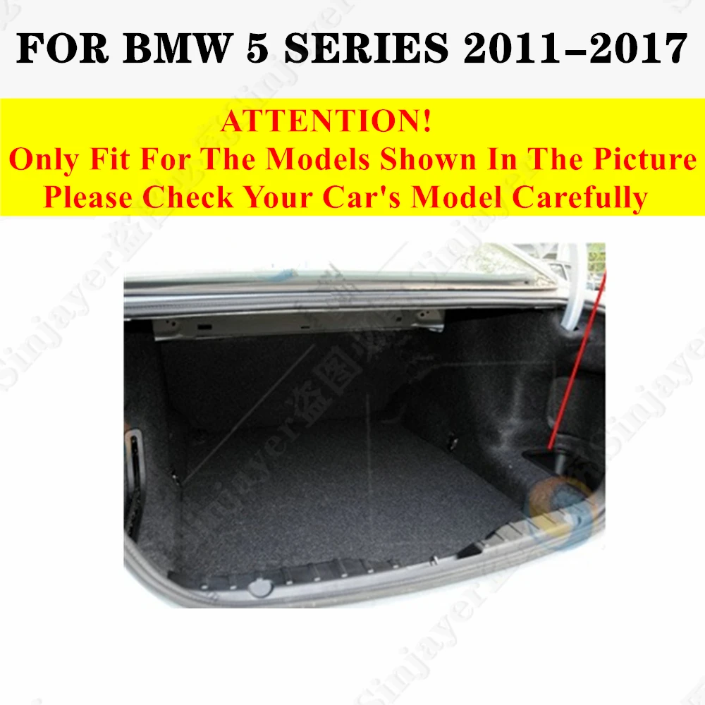 Car Trunk Mat For BMW 5 Series F10 2011 2012 2013 2014 2015 16 2017 Rear Cargo Liner Tail Boot Tray luggage Pad Interior Carpet