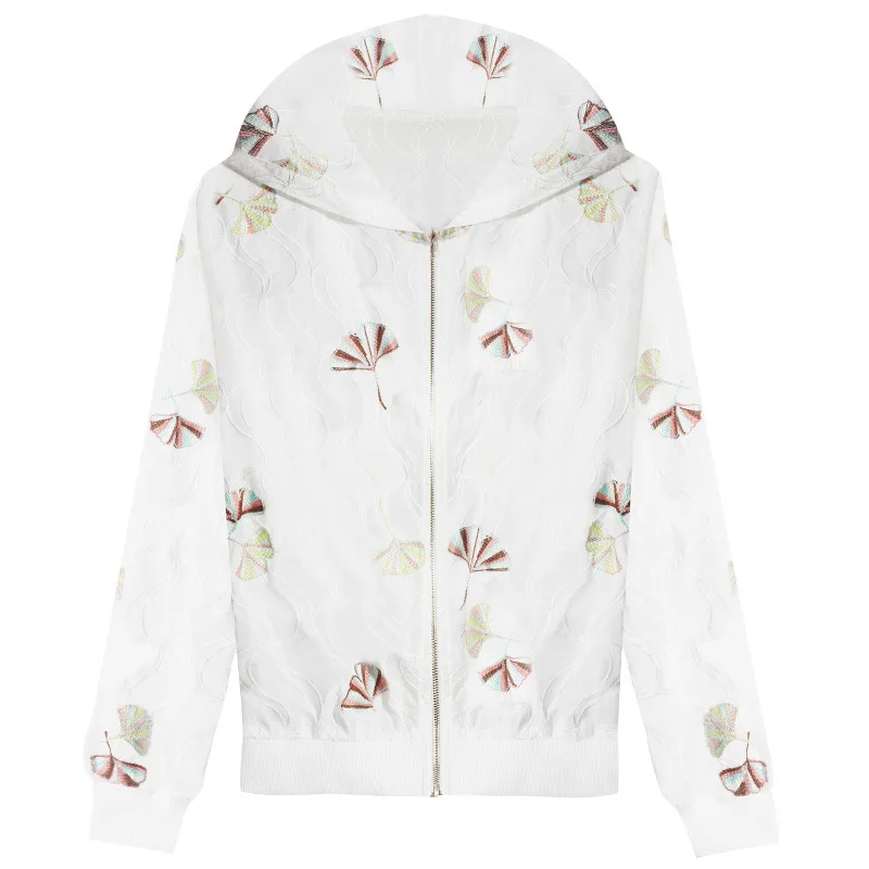 Women's Hooded ort Thin Long Sve Outerwear Autumn Faionable Korean Sle Air Conditioner Cardigan Cotton Blend