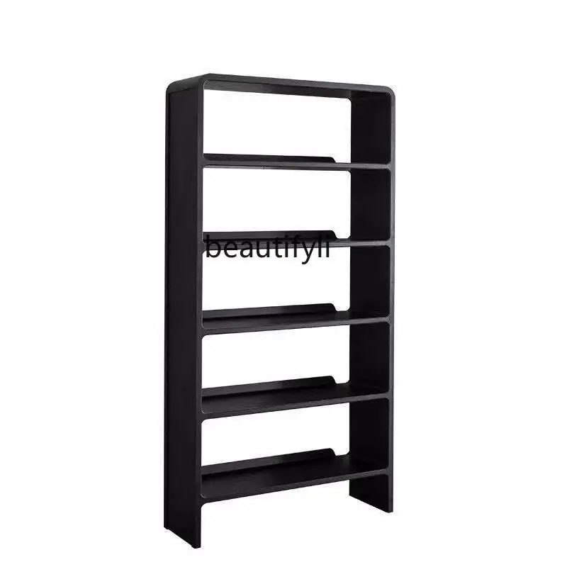 

New Chinese Style Bookshelf Combination Zen Antique Shelf Solid Wood Bookcase Floor Showcase Decorative Display Cabinet