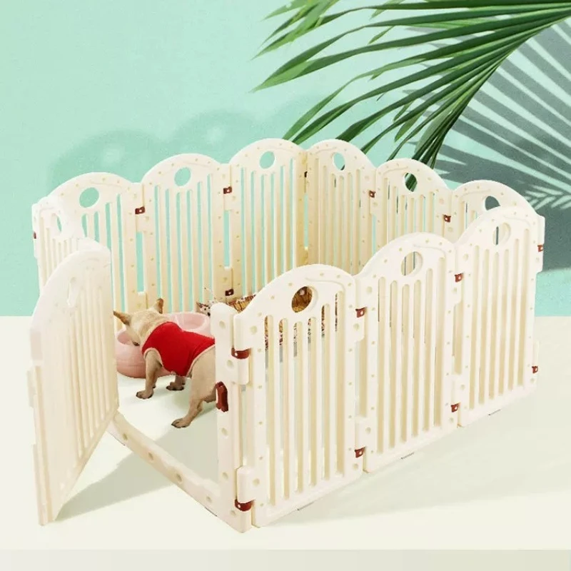 Modular Circle Modern Dog Fence Playpen Luxury Outdoor Kennel Indoor Large Dog Fence Grating Balcony Parc Pour Chien Home Decor