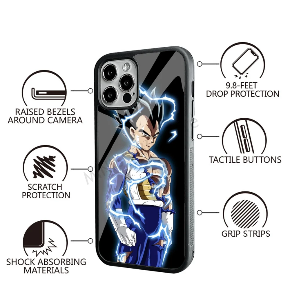 Dragons-Balls Galaxy Vegeta Phone Case Strong Magnetic For IPhone 15 14 13 Pro Max 11 12 Mini For Magsafe