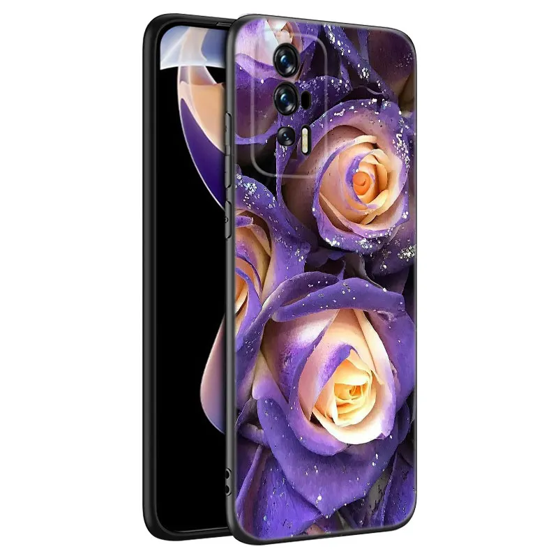 rose purple flowers Case For Xiaomi Redmi K40 K50 Gaming Note 6 7 K20 K60 Pro 7A 8A 9A 9C 9i 9T 10A 10C 12C A1 A2 Plus Cover