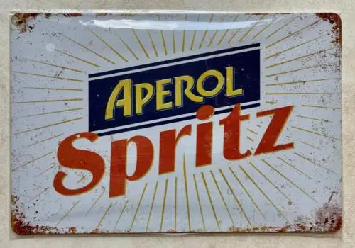 APEROL SPRITZ targa in metallo BAR MAN CAVE COCKTAIL PROSECCO GARAGE 20x30