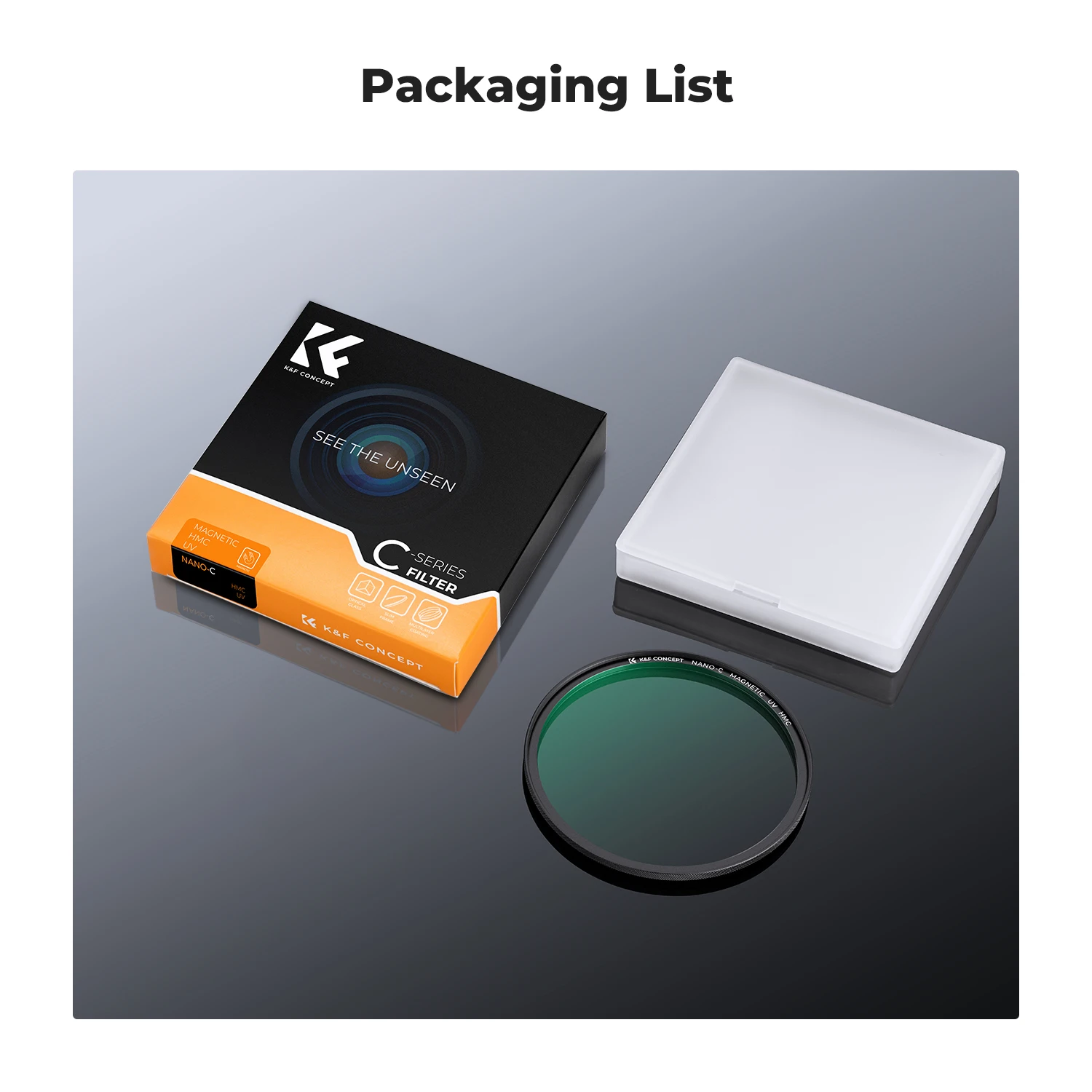 K & F مفهوم Nano-C مرشح الأشعة فوق البنفسجية المغناطيسي 49 مللي متر 52 مللي متر 55 مللي متر 58 مللي متر 62 مللي متر 67 مللي متر 72 مللي متر 77 مللي متر 82 مللي متر الترا سليم UV تصفية 18 طبقة طلاء