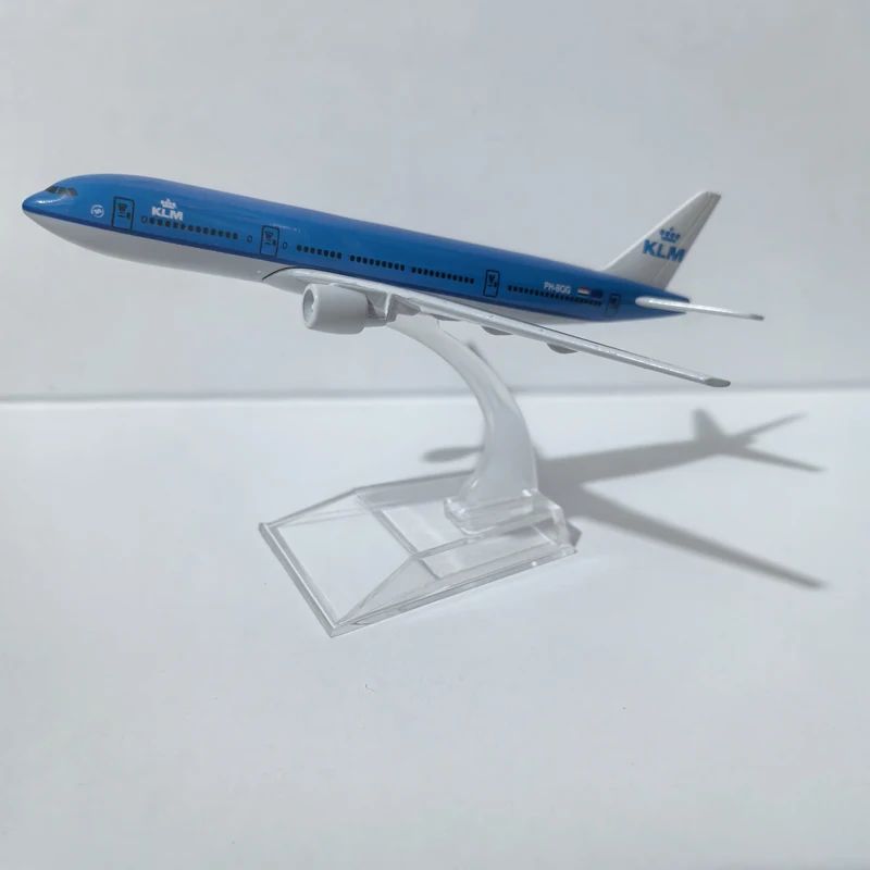 JASON TUTU 16CM KLM Royal Dutch Airlines B777 Aircraft Model Planel Airplane Diecast Metal Planes Collect Gifts ﻿