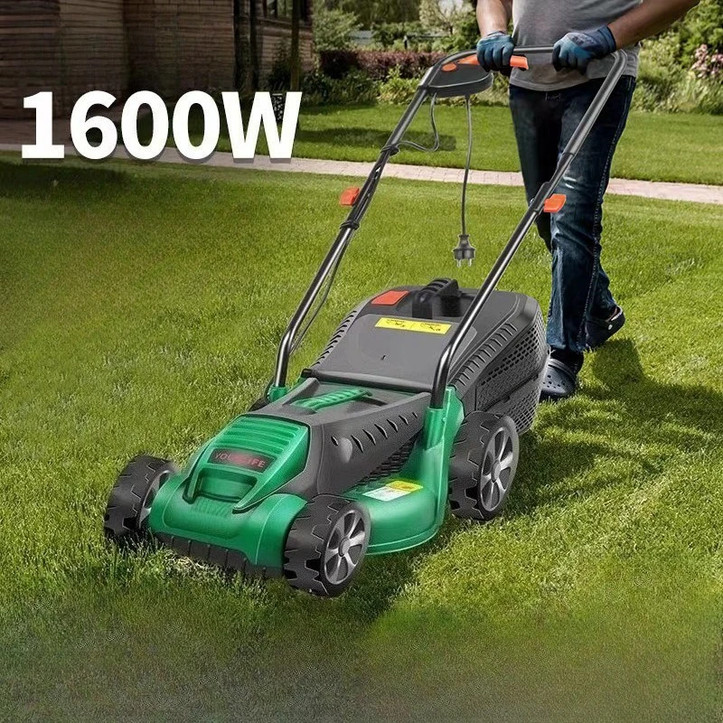 

New 1600W Powerful Electric Mower Lawn Mower Hand Push Electric Household Lawn Mower cortadora de césped tools herramientas