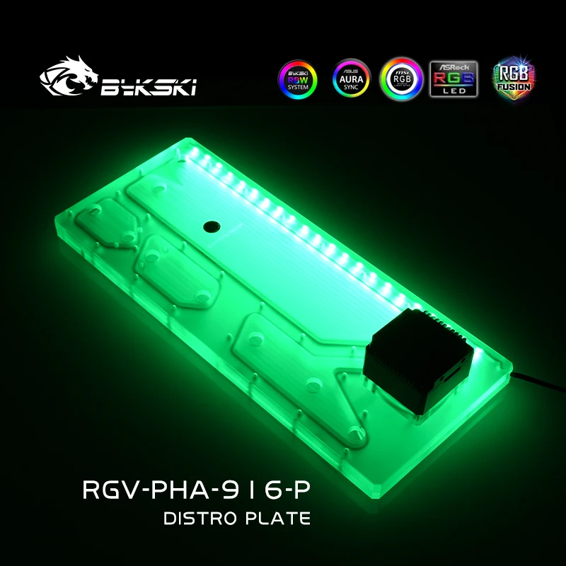 Bykski RGV-PHA-916-P 아크릴 디스트로 플레이트/보드 리저버 PHANKTEKS 916 PC 케이스/워터 쿨러 시스템/콤보 DDC 펌프용