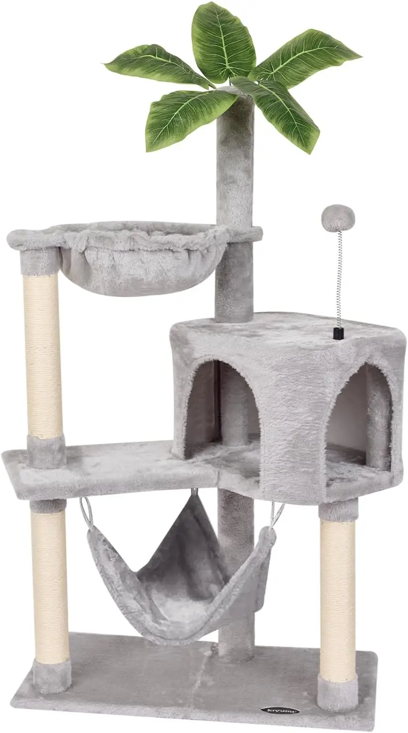 

Cat Tree Cat Tower Condo with Sisal Scratching Post for Indoor Cats Tree Furniture with Hammock Perch